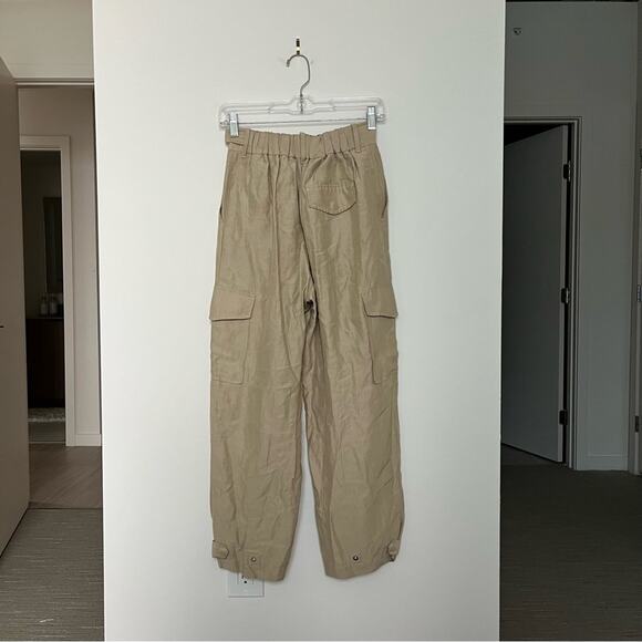 Wilfred Kafka High Waisted Linen Pant in Tan Size 2 - Picture 2 of 4